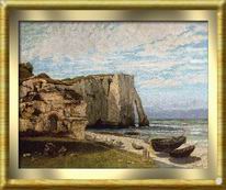 Les falaises d Etretat apres la tempete
